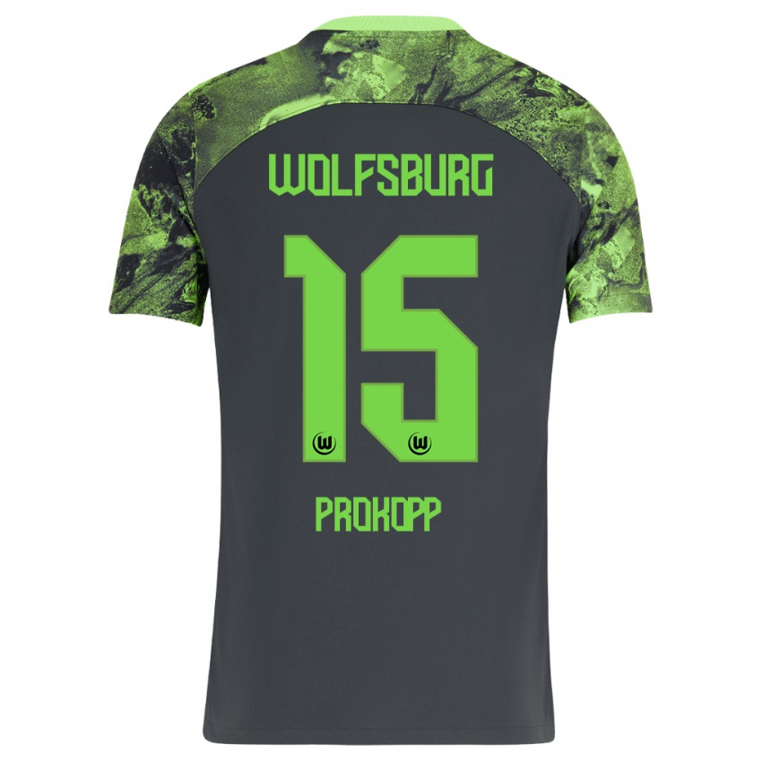 Herren Oskar Prokopp #15 Dunkelgrau Auswärtstrikot Trikot 2023/24 T-Shirt Belgien