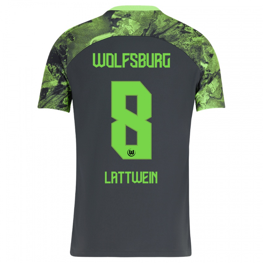 Herren Lena Lattwein #8 Dunkelgrau Auswärtstrikot Trikot 2023/24 T-Shirt Belgien