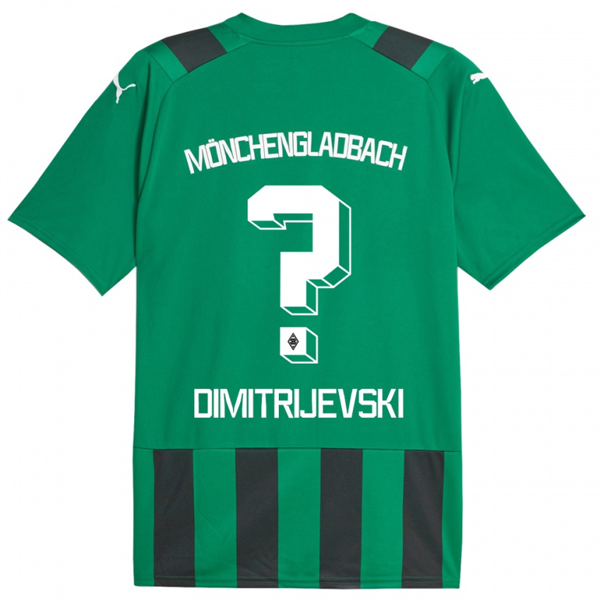 Heren Maximilian Dimitrijevski #0 Zwart Groen Uitshirt Uittenue 2023/24 T-Shirt België