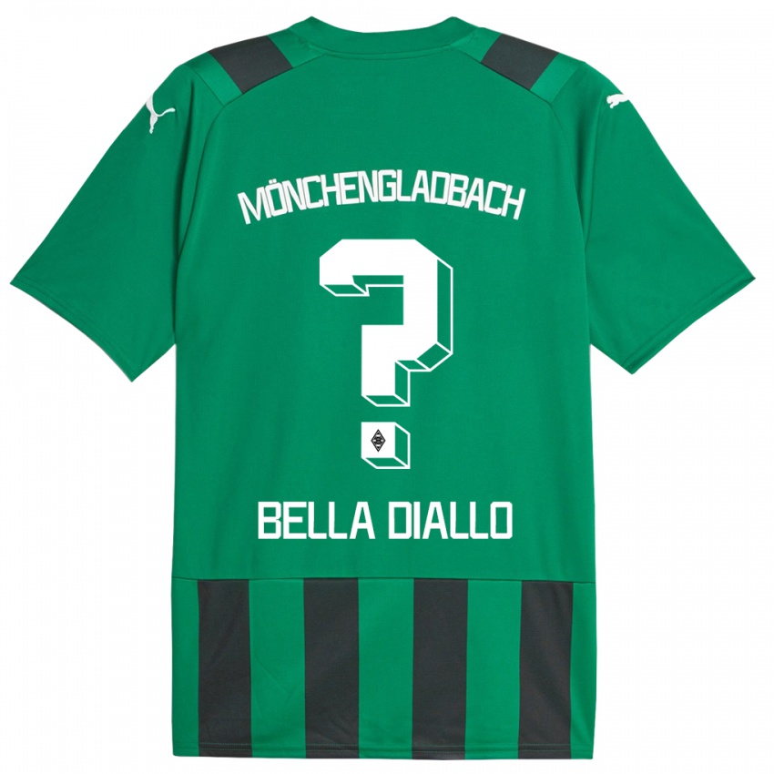 Heren Oumar Bella Diallo #0 Zwart Groen Uitshirt Uittenue 2023/24 T-Shirt België