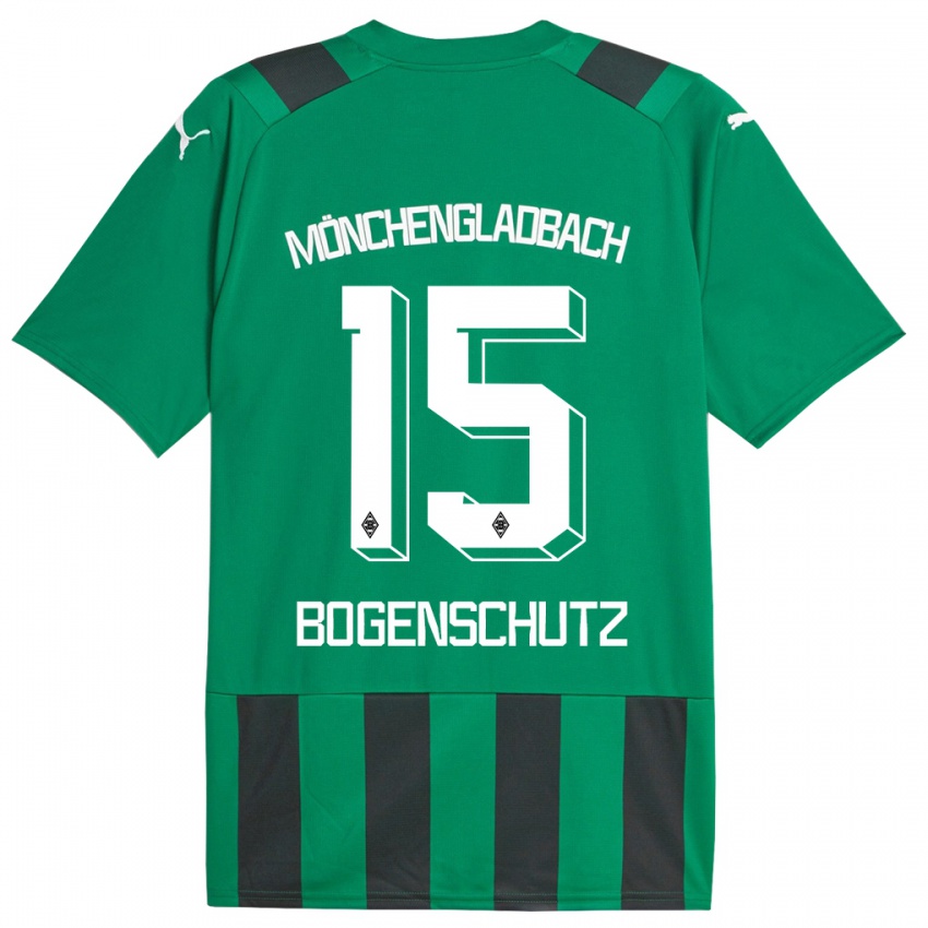 Herren Kerstin Bogenschutz #15 Schwarz Grün Auswärtstrikot Trikot 2023/24 T-Shirt Belgien