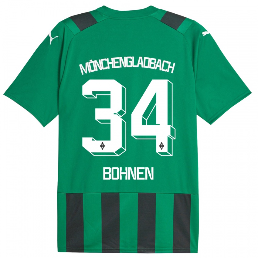Heren Bohnen #34 Zwart Groen Uitshirt Uittenue 2023/24 T-Shirt België