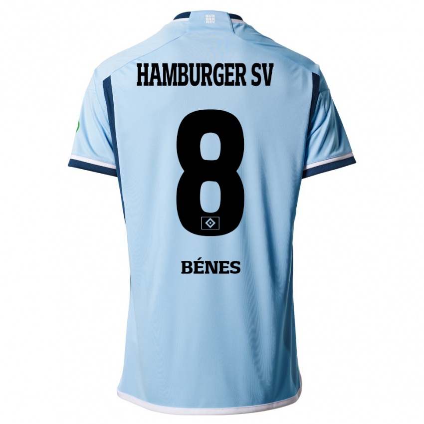 Herren Laszlo Benes #8 Blau Auswärtstrikot Trikot 2023/24 T-Shirt Belgien