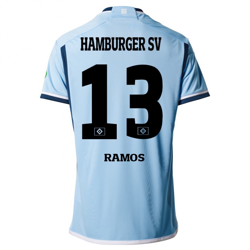 Herren Guilherme Ramos #13 Blau Auswärtstrikot Trikot 2023/24 T-Shirt Belgien