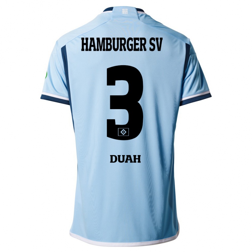 Herren Dennis Duah #3 Blau Auswärtstrikot Trikot 2023/24 T-Shirt Belgien