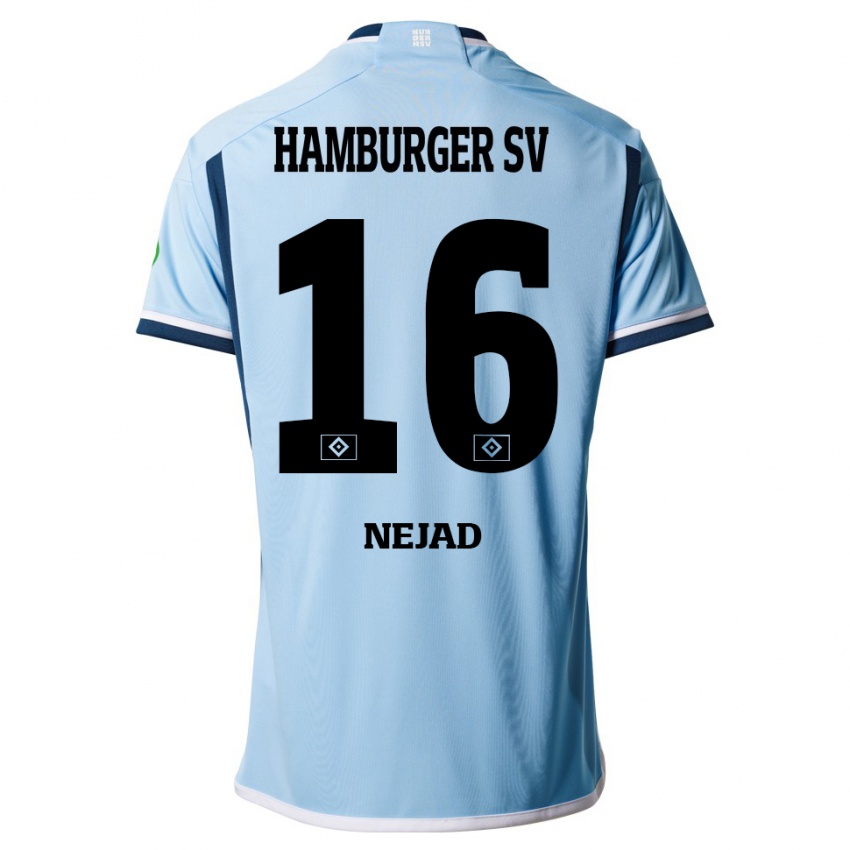 Herren Milad Nejad #16 Blau Auswärtstrikot Trikot 2023/24 T-Shirt Belgien