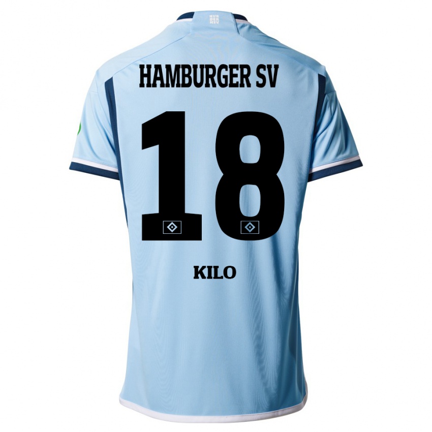 Herren Jesse Kilo #18 Blau Auswärtstrikot Trikot 2023/24 T-Shirt Belgien
