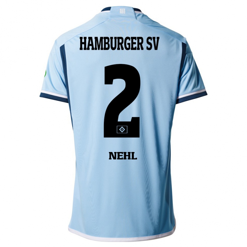 Herren Julius Nehl #2 Blau Auswärtstrikot Trikot 2023/24 T-Shirt Belgien