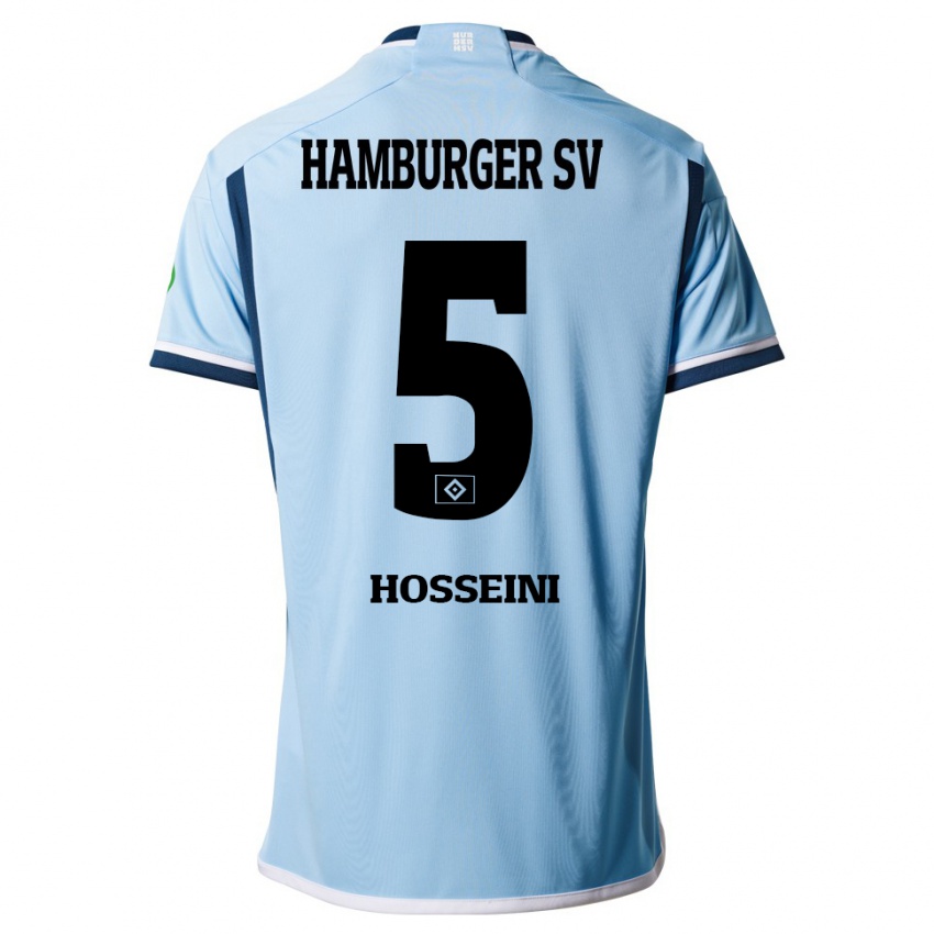 Herren Reza Hosseini #5 Blau Auswärtstrikot Trikot 2023/24 T-Shirt Belgien