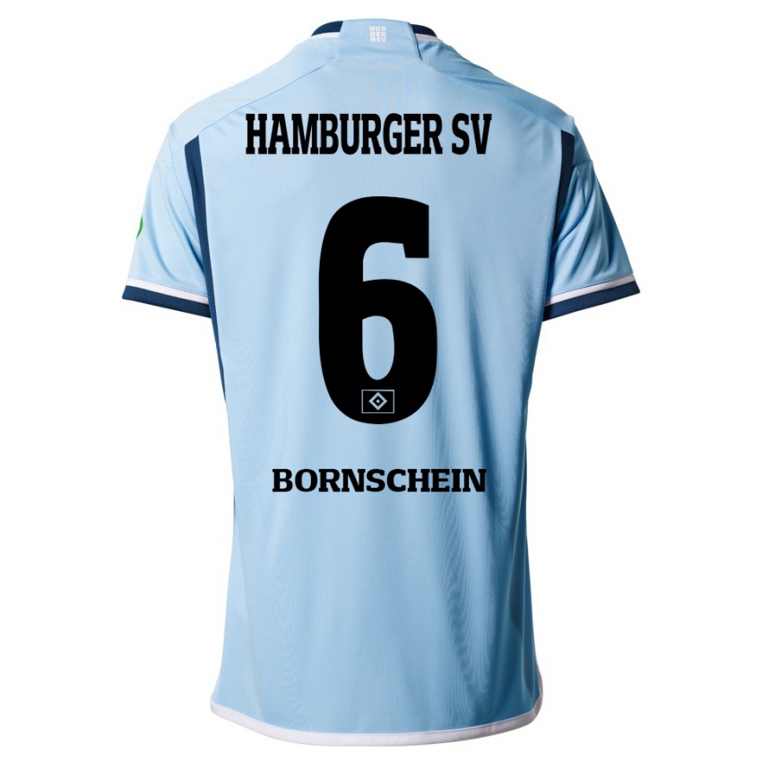 Herren Lukas Bornschein #6 Blau Auswärtstrikot Trikot 2023/24 T-Shirt Belgien