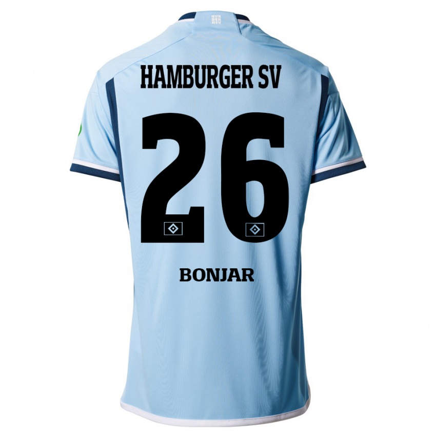 Herren Amir Bonjar #26 Blau Auswärtstrikot Trikot 2023/24 T-Shirt Belgien