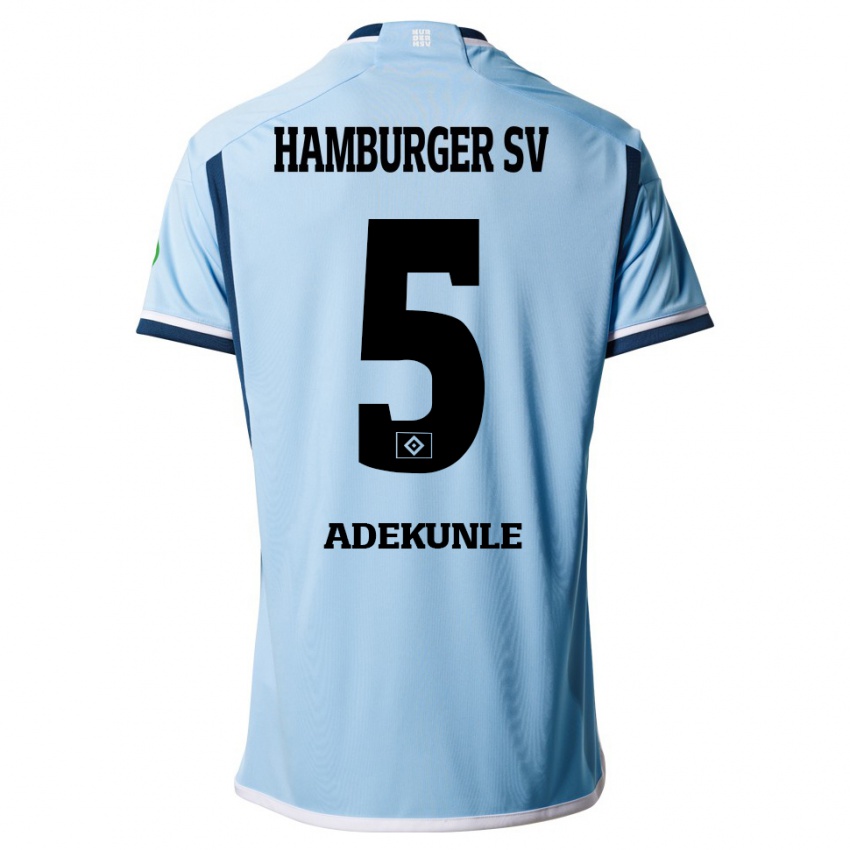 Herren Noah Adekunle #5 Blau Auswärtstrikot Trikot 2023/24 T-Shirt Belgien