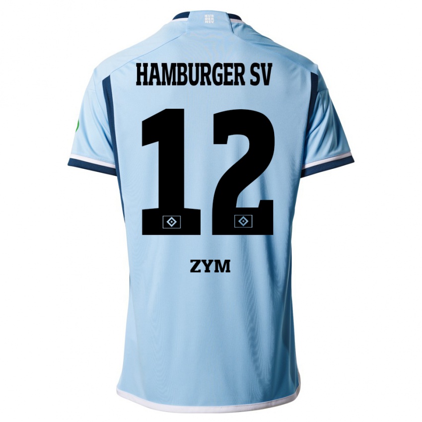 Herren Marcel Zym #12 Blau Auswärtstrikot Trikot 2023/24 T-Shirt Belgien