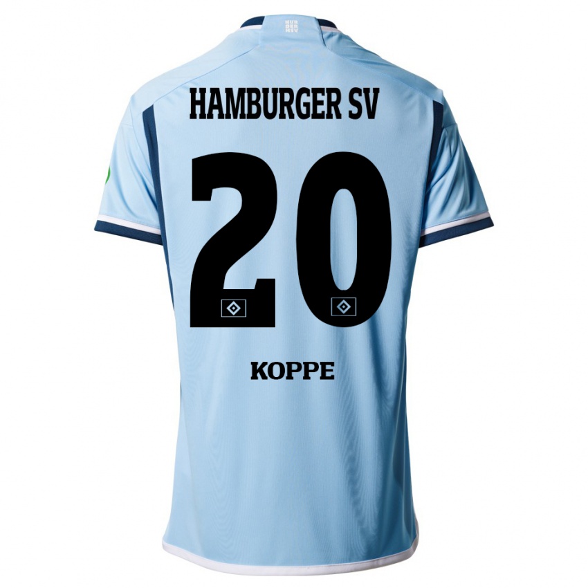 Herren Katharina Köppe #20 Blau Auswärtstrikot Trikot 2023/24 T-Shirt Belgien