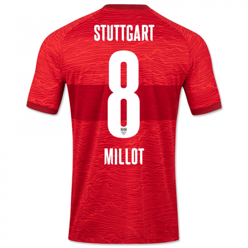 Herren Enzo Millot #8 Rot Auswärtstrikot Trikot 2023/24 T-Shirt Belgien