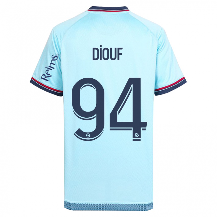 Herren Yehvann Diouf #94 Himmelblau Auswärtstrikot Trikot 2023/24 T-Shirt Belgien
