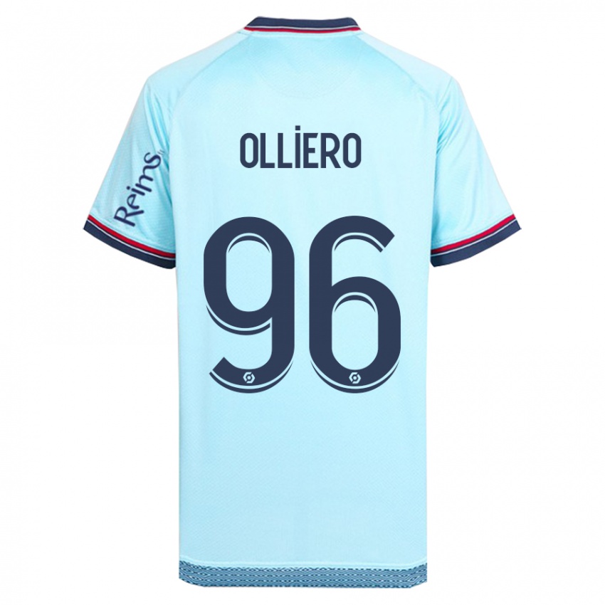 Herren Alexandre Olliero #96 Himmelblau Auswärtstrikot Trikot 2023/24 T-Shirt Belgien