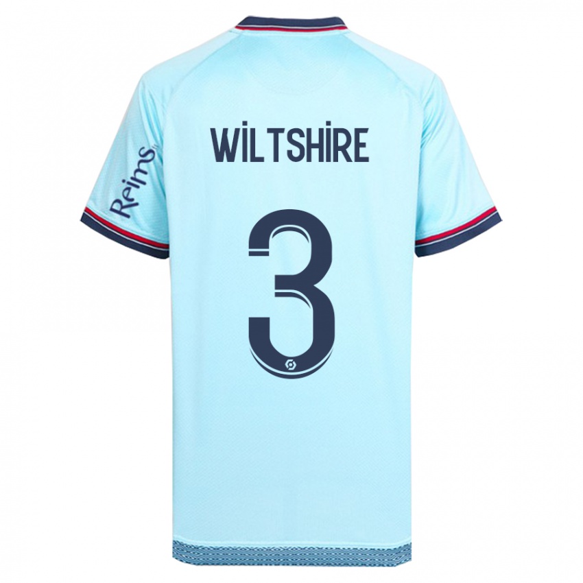 Herren Tiernny Wiltshire #3 Himmelblau Auswärtstrikot Trikot 2023/24 T-Shirt Belgien