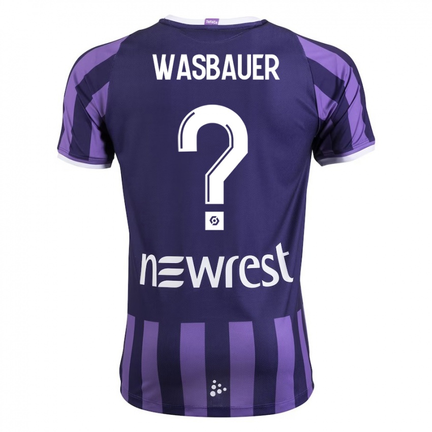Herren Nicolas Wasbauer #0 Lila Auswärtstrikot Trikot 2023/24 T-Shirt Belgien