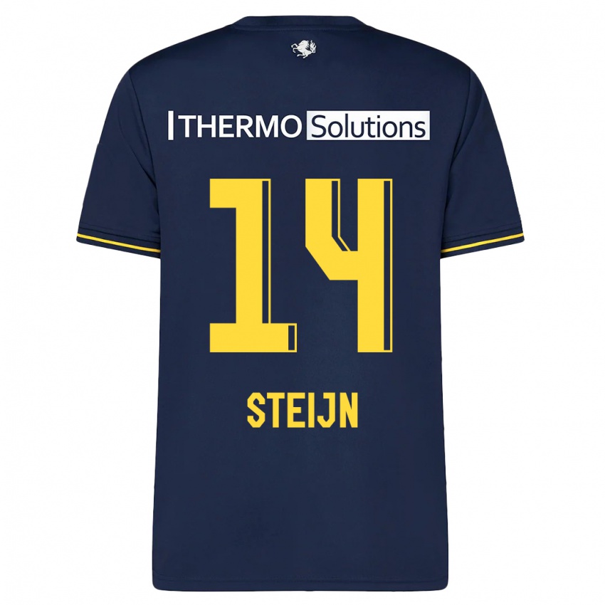 Herren Sem Steijn #14 Marine Auswärtstrikot Trikot 2023/24 T-Shirt Belgien
