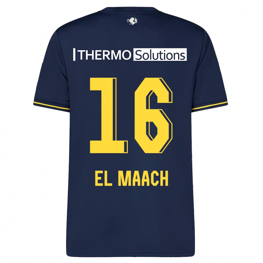 Herren Issam El Maach #16 Marine Auswärtstrikot Trikot 2023/24 T-Shirt Belgien