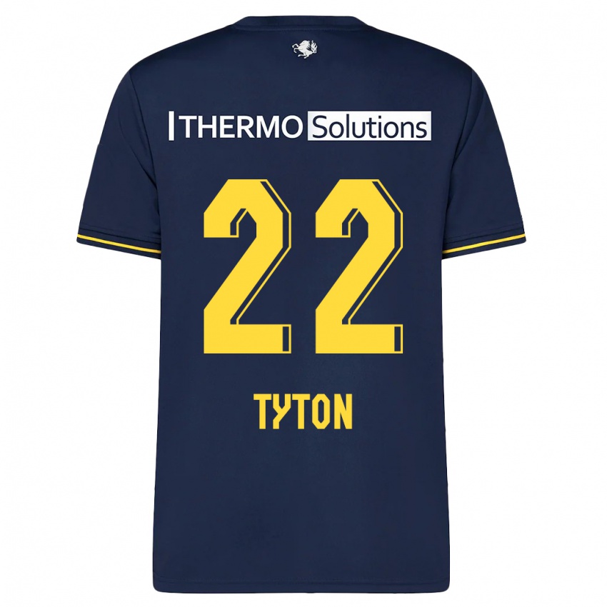 Herren Przemyslaw Tyton #22 Marine Auswärtstrikot Trikot 2023/24 T-Shirt Belgien