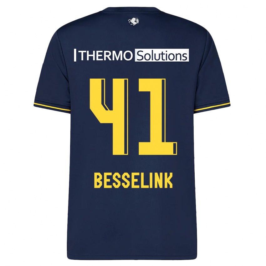 Herren Gijs Besselink #41 Marine Auswärtstrikot Trikot 2023/24 T-Shirt Belgien