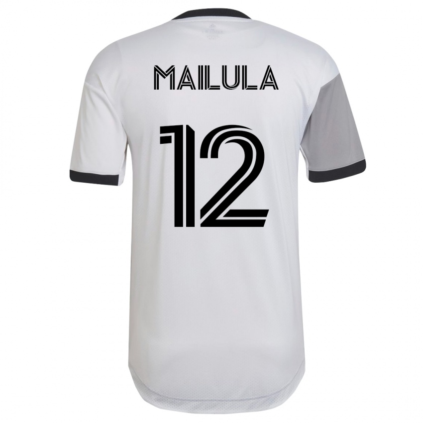 Heren Cassius Mailula #12 Wit Uitshirt Uittenue 2023/24 T-Shirt België