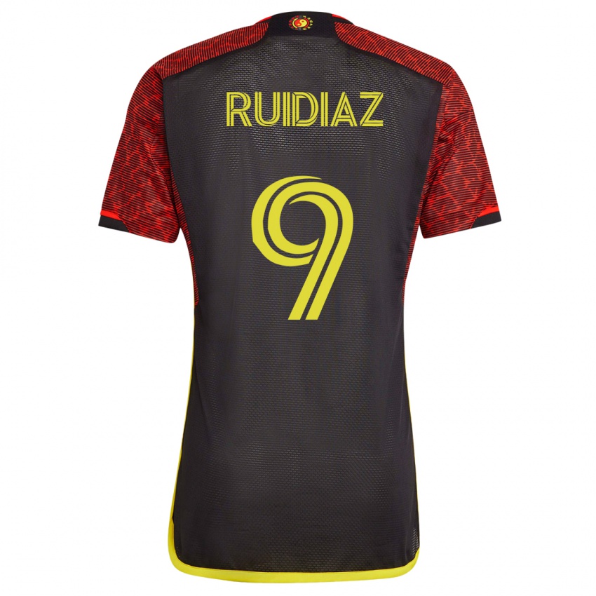 Herren Raúl Ruidíaz #9 Orangefarben Auswärtstrikot Trikot 2023/24 T-Shirt Belgien