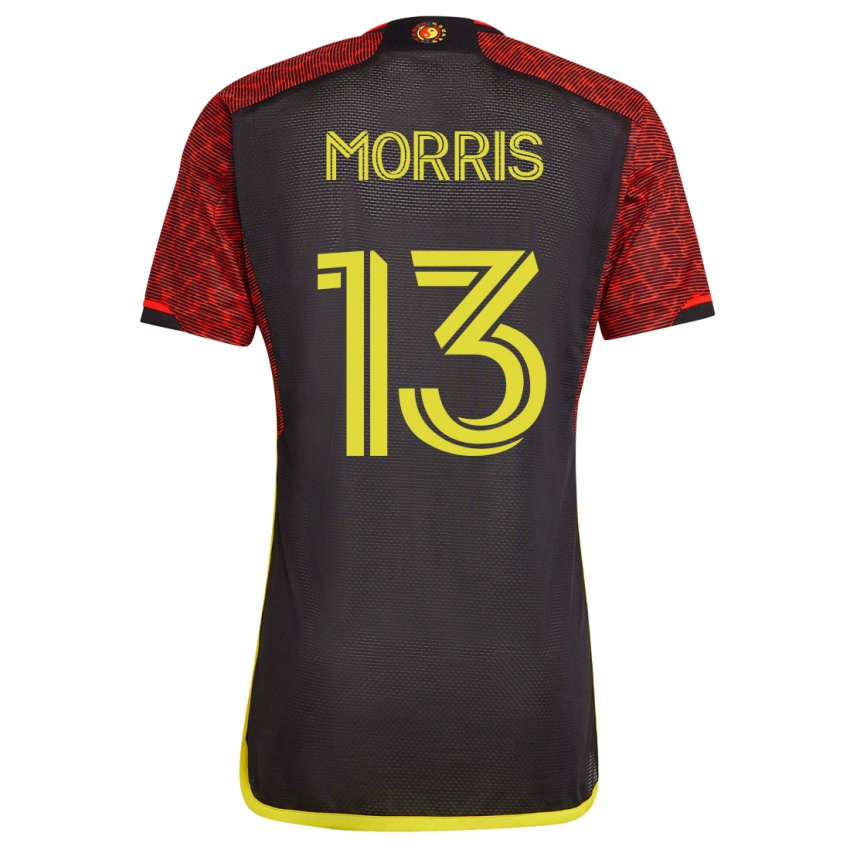 Heren Jordan Morris #13 Oranje Uitshirt Uittenue 2023/24 T-Shirt België