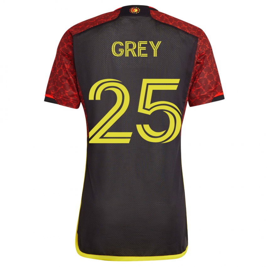 Heren Mireya Grey #25 Oranje Uitshirt Uittenue 2023/24 T-Shirt België