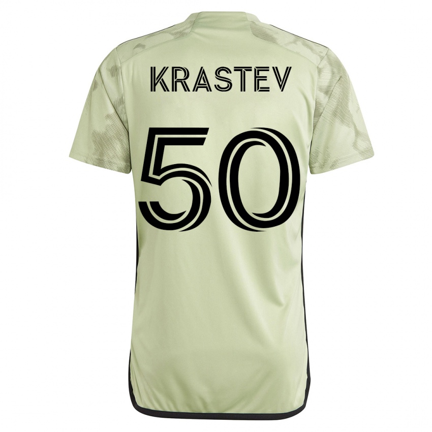 Herren Filip Krastev #50 Grün Auswärtstrikot Trikot 2023/24 T-Shirt Belgien