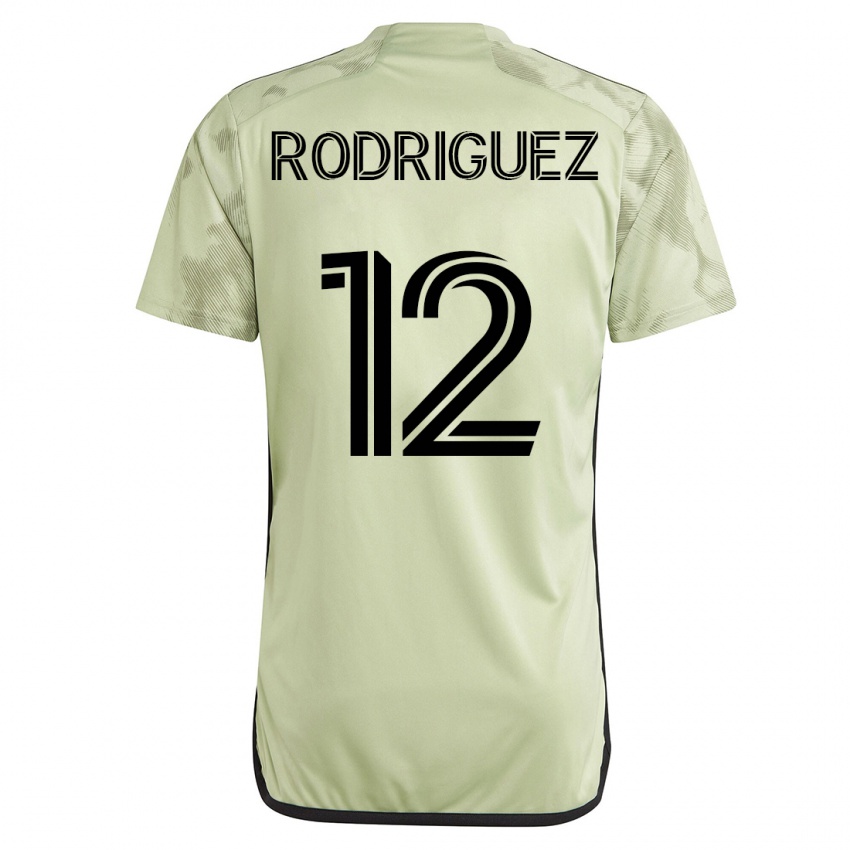 Herren Jeremi Rodriguez #12 Grün Auswärtstrikot Trikot 2023/24 T-Shirt Belgien