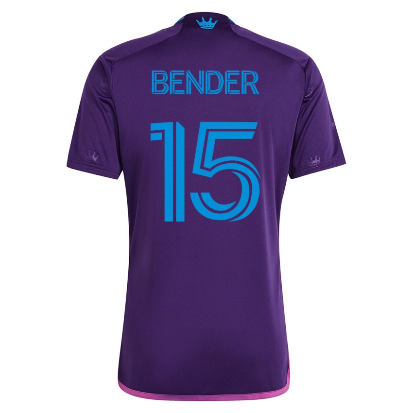 Heren Ben Bender #15 Viooltje Uitshirt Uittenue 2023/24 T-Shirt België