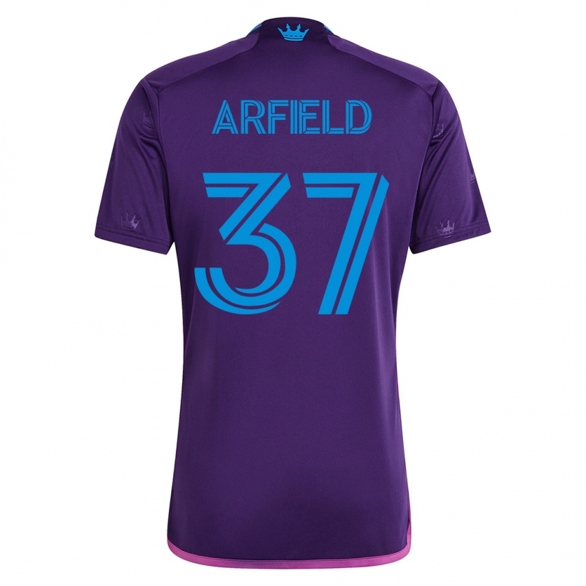 Herren Scott Arfield #37 Violett Auswärtstrikot Trikot 2023/24 T-Shirt Belgien
