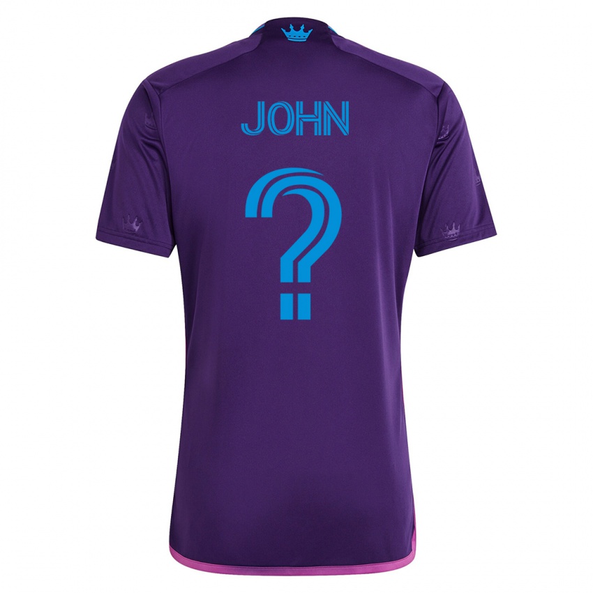Herren Aron John #0 Violett Auswärtstrikot Trikot 2023/24 T-Shirt Belgien