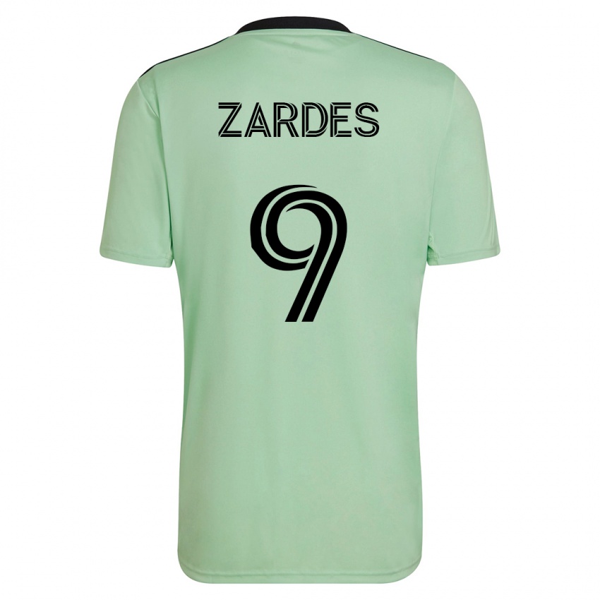 Heren Gyasi Zardes #9 Licht Groen Uitshirt Uittenue 2023/24 T-Shirt België