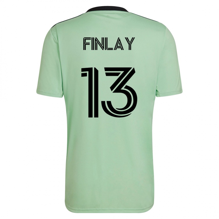 Heren Ethan Finlay #13 Licht Groen Uitshirt Uittenue 2023/24 T-Shirt België