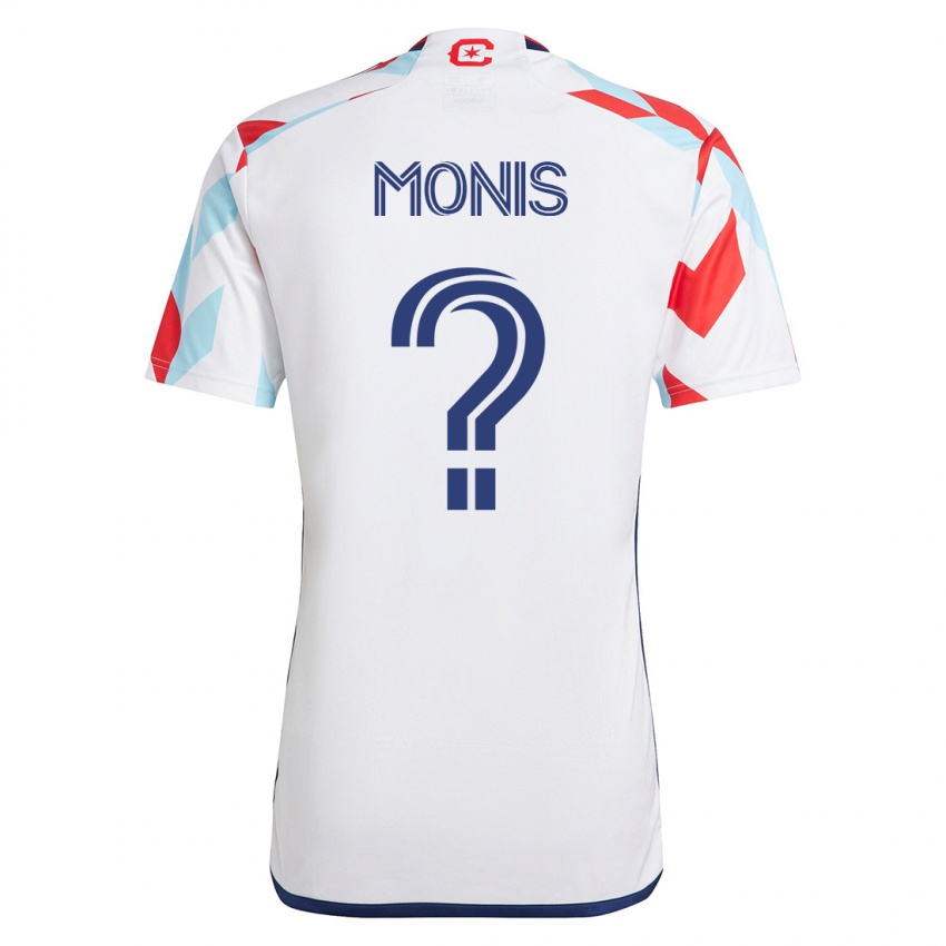 Heren Alex Monis #0 Wit Blauw Uitshirt Uittenue 2023/24 T-Shirt België