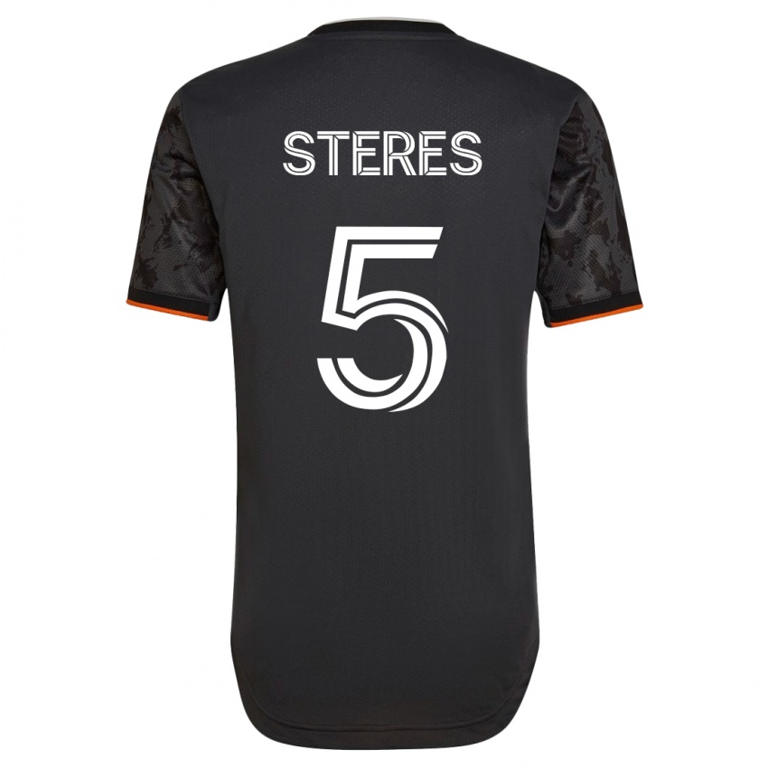 Herren Daniel Steres #5 Schwarz Auswärtstrikot Trikot 2023/24 T-Shirt Belgien