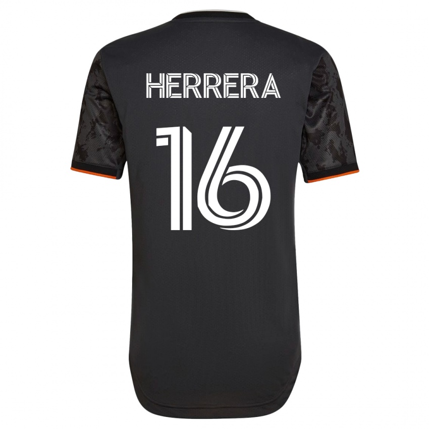 Homme Maillot Hector Herrera #16 Noir Tenues Extérieur 2023/24 T-Shirt Belgique