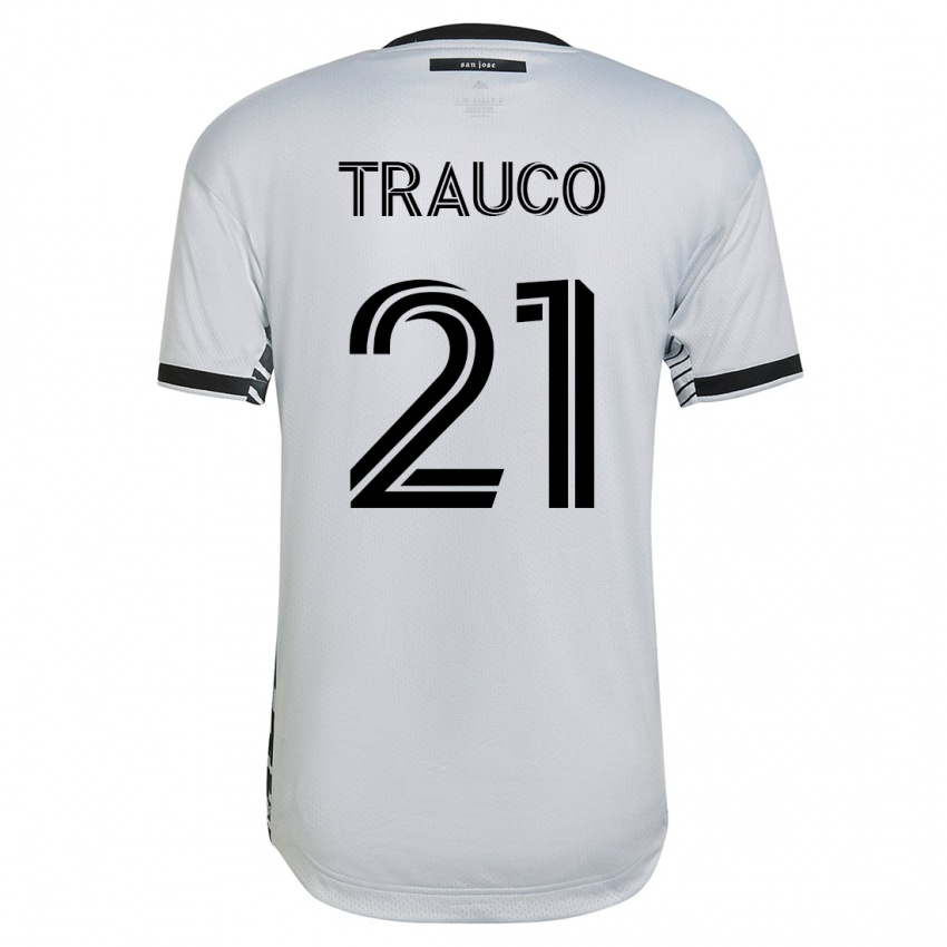 Heren Miguel Trauco #21 Wit Uitshirt Uittenue 2023/24 T-Shirt België