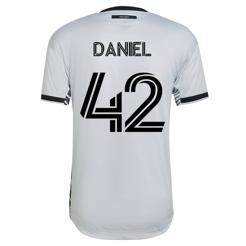 Herren Daniel #42 Weiß Auswärtstrikot Trikot 2023/24 T-Shirt Belgien