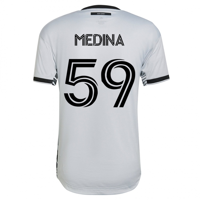 Heren Cruz Medina #59 Wit Uitshirt Uittenue 2023/24 T-Shirt België