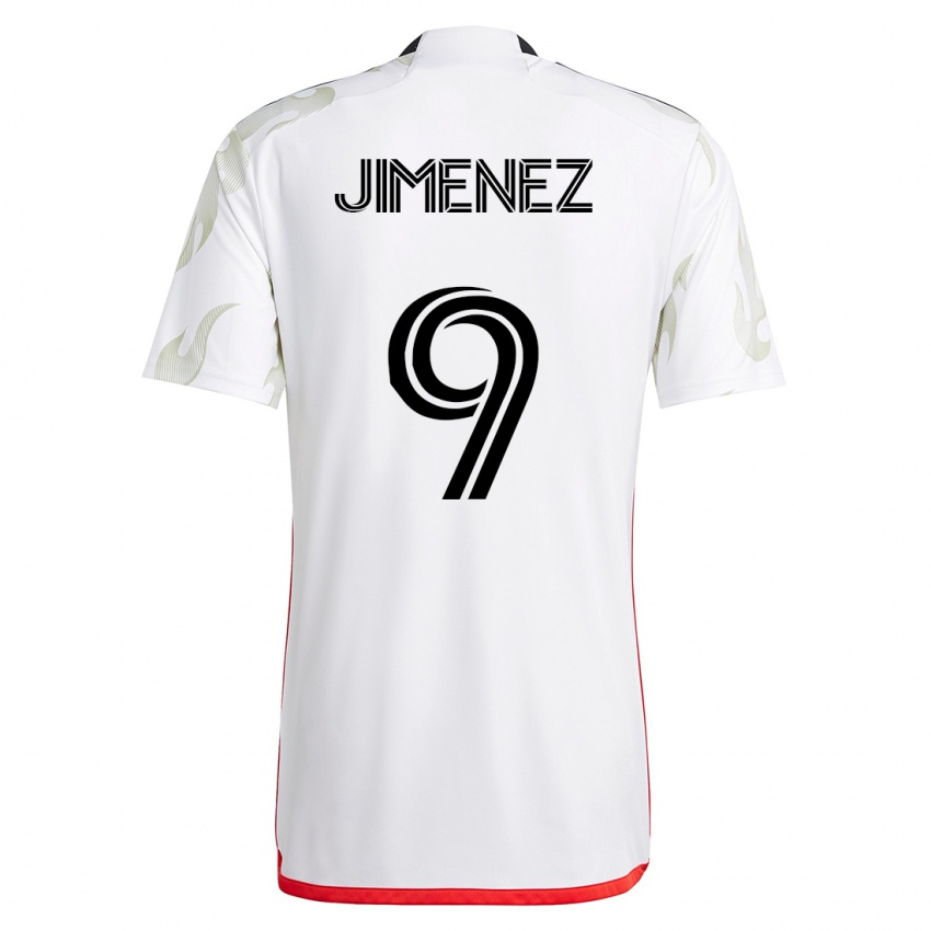 Herren Jesús Jiménez #9 Weiß Auswärtstrikot Trikot 2023/24 T-Shirt Belgien