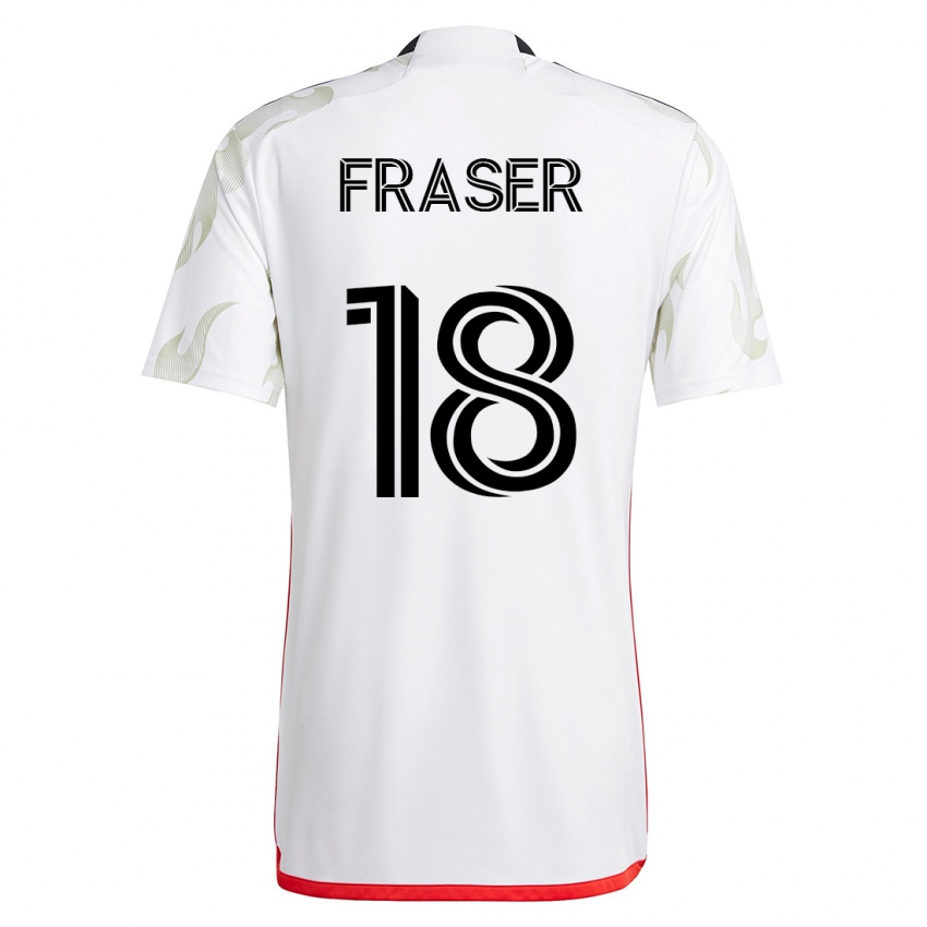 Herren Liam Fraser #18 Weiß Auswärtstrikot Trikot 2023/24 T-Shirt Belgien