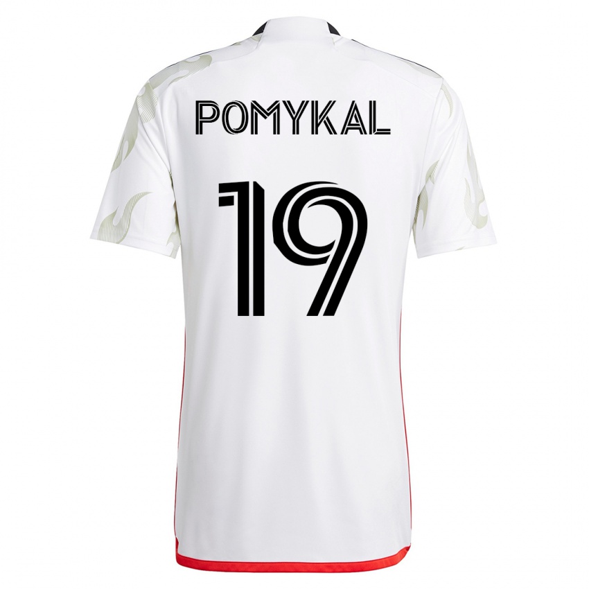 Herren Paxton Pomykal #19 Weiß Auswärtstrikot Trikot 2023/24 T-Shirt Belgien
