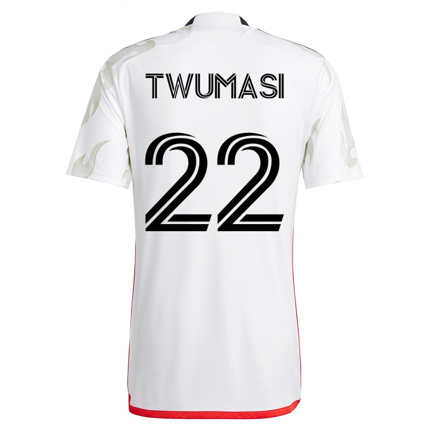 Herren Ema Twumasi #22 Weiß Auswärtstrikot Trikot 2023/24 T-Shirt Belgien