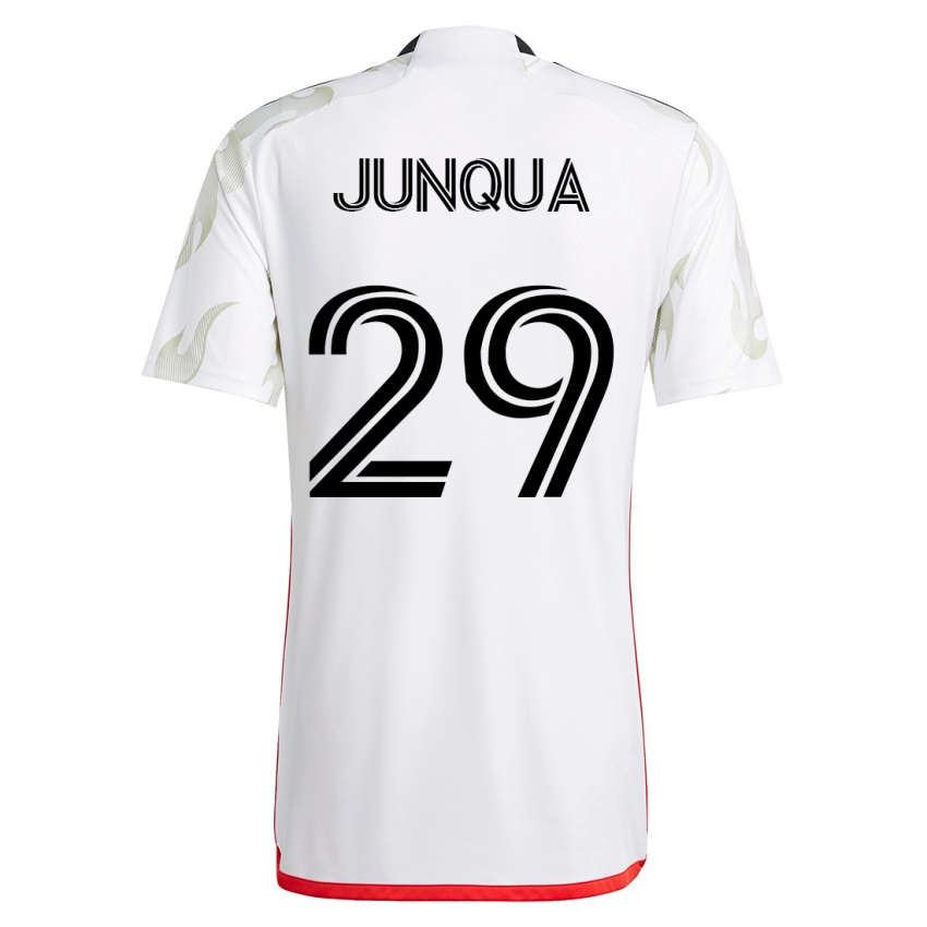 Herren Sam Junqua #29 Weiß Auswärtstrikot Trikot 2023/24 T-Shirt Belgien