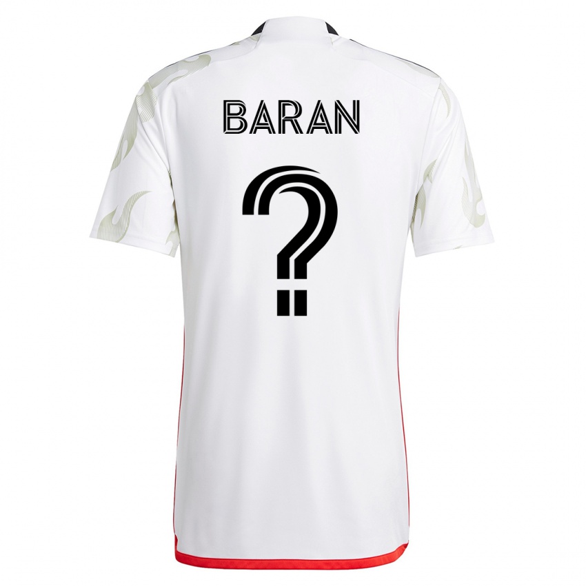 Herren Daniel Baran #0 Weiß Auswärtstrikot Trikot 2023/24 T-Shirt Belgien